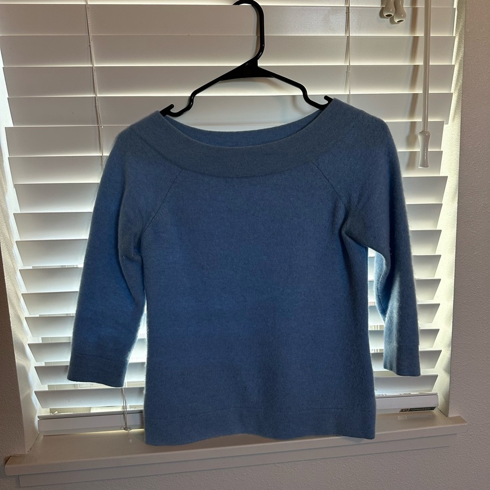 Charter Club Soft Blue Crew Neck Sweater
